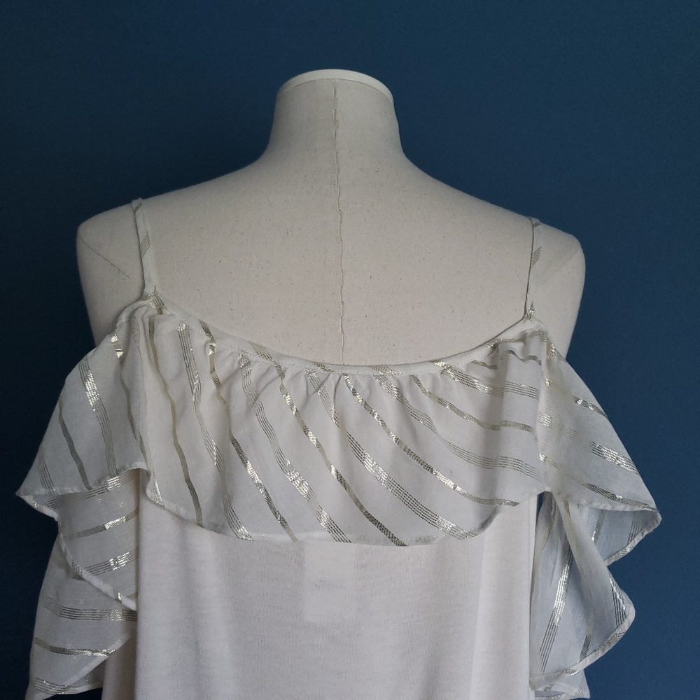 LOFT Ruffled Cold Shoulder Camisole - Picture 5 of 8